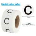 thumbnail image 2 of Etiquetas de inventario de letra C de Uxcell, pegatinas de letras mayúsculas de 1 pulgada, etiquetas redondas autoadhesivas (2 rollos / total de 1000 piezas), 2 of 6