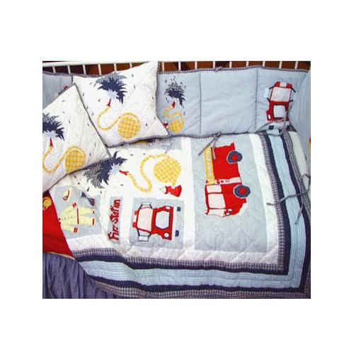 fire truck crib bedding