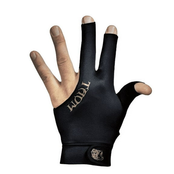 Taom Midas Glove - Left Hand, Large, Black, for Billiards and Pool Players