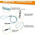 thumbnail image 5 of Cat Harness Leash Adjustable Harness and 145CM Rope Leash for Cat Safety Walking(S Light Blue), 5 of 5
