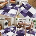 thumbnail image 6 of Purple Abstract Area&nbsp;Rug 4x6ft Modern Rustic Geometric Non-Slip&nbsp;Washable Square&nbsp;Rugs Soft Felt Indoor Floor Mat for Bedroom Kitchen Living Room Bathroom, 6 of 9
