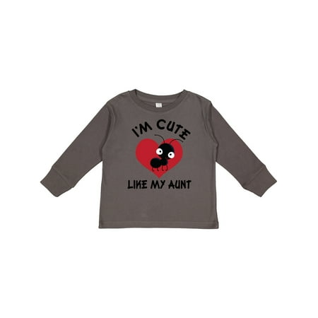 

Inktastic Cute Like My Aunt Gift Toddler Boy or Toddler Girl Long Sleeve T-Shirt