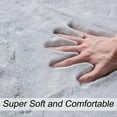thumbnail image 3 of ORINOVA Faux Rabbit Shaggy Fur Rug Washable Area Rugs For Living Room Bedroom Light Grey 2x6 Fluffy Nursery Rug Runner Teen Room D?cor, 3 of 9