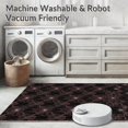 thumbnail image 5 of ODIKA 6'x9' Machine Washable Non-Slip Area Rug, Macabre Black Geometric High Traffic Rug, Black, 10475, 5 of 7