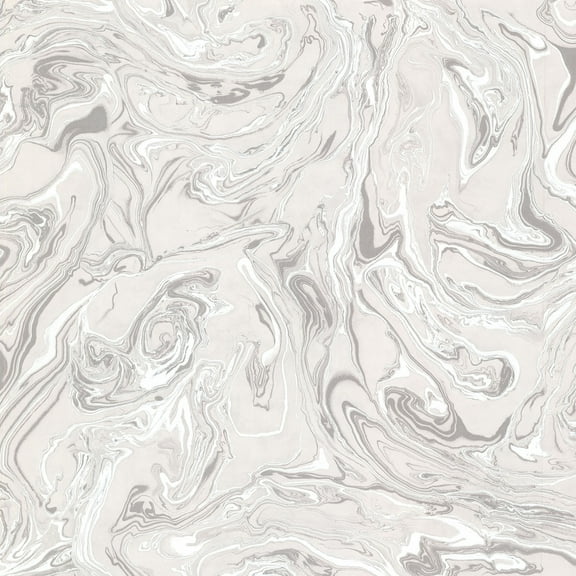 Brewster Olympia Light Grey Marble Wallpaper