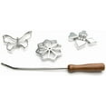 thumbnail image 2 of Fox Run Rosette Iron Set with Handle, Cast-Aluminum, Butterfly, Flower, and Card Suits, 2 of 5