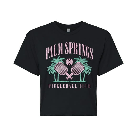 Instant Message - Palm Springs Pickleball - Juniors Cropped Graphic T-Shirt