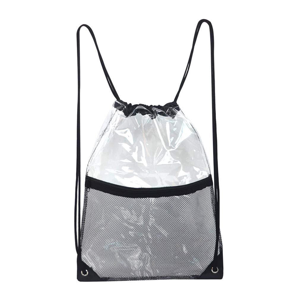 Clear Drawstring Bag Waterproof Stadium Drawstring Backpack 