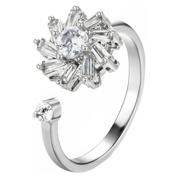 Anillo Giratorio Anillo Clásico Joyería de Moda Anillo Luminoso con Diseño de Sensación