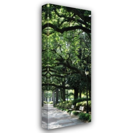 Alan Hausenflock 11x24 Gallery Wrapped Canvas Wall Art Titled - Savannah Sidewalk Panel I