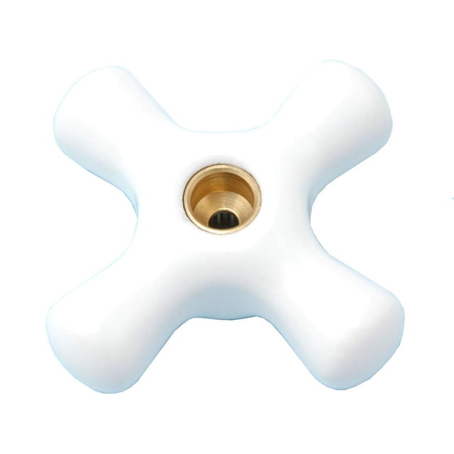 PlumbUSA Replacement Porcelain Faucet Handles - 12 Spline Connection