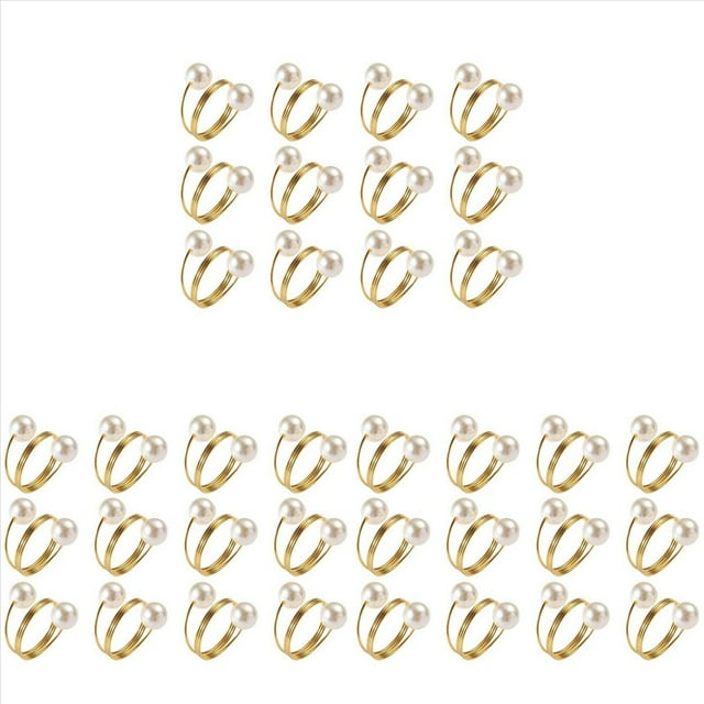 Servilleteros de 36 Piezas con Doble Perla, Servilleteros, Hebilla de Servilleta para RecepcióN de Bodas, Festivales, Banquetes