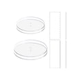 thumbnail image 1 of Matsuzay De herramientas transparentes para decoración de tartas, 2 rascadores acrílicos para tartas, 2 discos para tartas, 2 varillas acrílicas para Herramientas y accesorios para hornear Matsuzay HA021597-00, 1 of 1