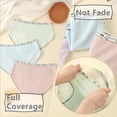 thumbnail image 3 of Yintry Teen Girls Mid Waist Cotton BriefS Underwear, 8 Pack, Sizes 10-16 T, 3 of 6