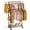 Double Rods, variant on Double Rod Clothes Rack, Adjustable Height Rack Heavy Duty Clothing Garment Rack with 2-Tier Storage Shelves & Lockable Wheels
