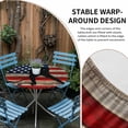 thumbnail image 2 of American Flag Round Fitted Tablecloth with Elastic Edge Blue Red USA Flag Retro Hockey Star Wood Grain Table Cover Fit for 45"-54" Tables Waterproof Tablecloths for Dinner Camping Picnic, 2 of 9