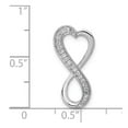 thumbnail image 4 of Real 14kt White Gold Diamond Freeform Heart Infinity Chain Slide; for Adults and Teens; for Women and Men, 4 of 4