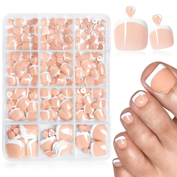 Exprimidor de uñas French Tip Toe Bellelfin, 240 unidades, rosa claro