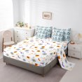 thumbnail image 5 of Manfei Kawaii Cherry Sugar Skull Queen Bedding 7pcs, Halloween Cute Ghost Bow Bat Bedding Comforter Set Queen, Blue White Black,Reversible, 5 of 7