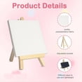 thumbnail image 3 of Mini Canvases with Easel Sets 32 Pack, Small Painting Canvas with Mini Easel 4 X 4 Inch Art Canvases Painting Kit, 3 of 8