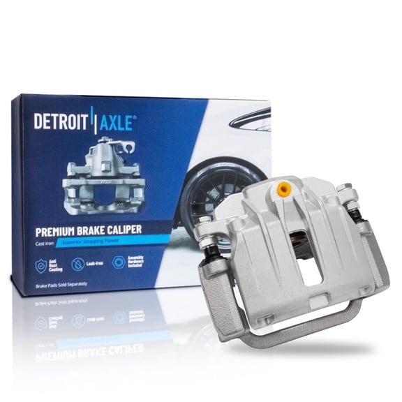 Detroit Axle - Rear Left Brake Caliper for Chevy GMC Silverado Sierra 1500 Cadillac DeVille DTS Driver Side Disc Brake Caliper w/ Bracket Replacement