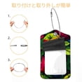 thumbnail image 2 of 2 Piece Apple Luggage Tag for Suitcase Identifiers Privacy Name Address Label Card Tags with Stainless Steel Loop Women Men, 2 of 7