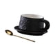 thumbnail image 1 of Taza de cerámica para café, leche, con asa suave para café con leche, té, leche, zumo y té. Negro, 1 of 9
