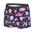 thumbnail image 2 of Balery Skull mushroom space Men's Boxer Briefs, Soft and Breathable Cotton Underwear with nylon Waistband-Large, 2 of 9