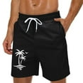 thumbnail image 2 of NOLDARES Swim Trunks Men Mesh Liner Stretch Men's Bathing Suit Swimming Trunks for Men Beach Shorts Print Swim Shorts(Black,M), 2 of 4