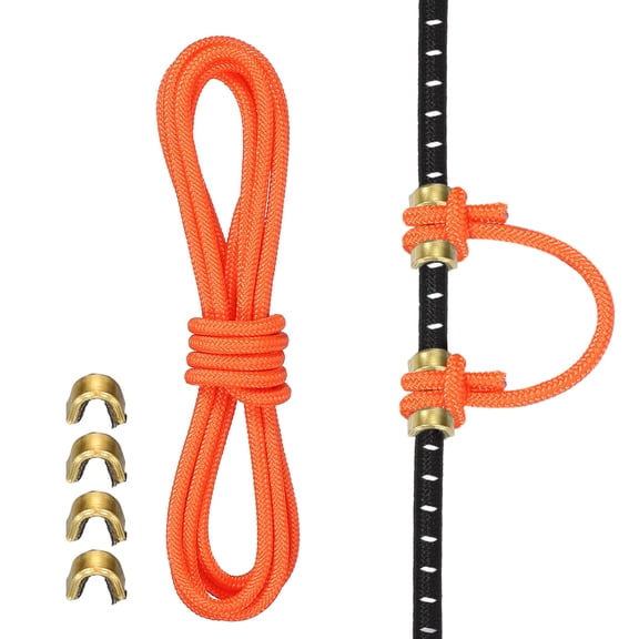 Uxcell Archery D Loop Rope, Bow String D Loop Rope with Brass Nock Points 3 ft & Orange -Fitting for (Compound Bow Strings)