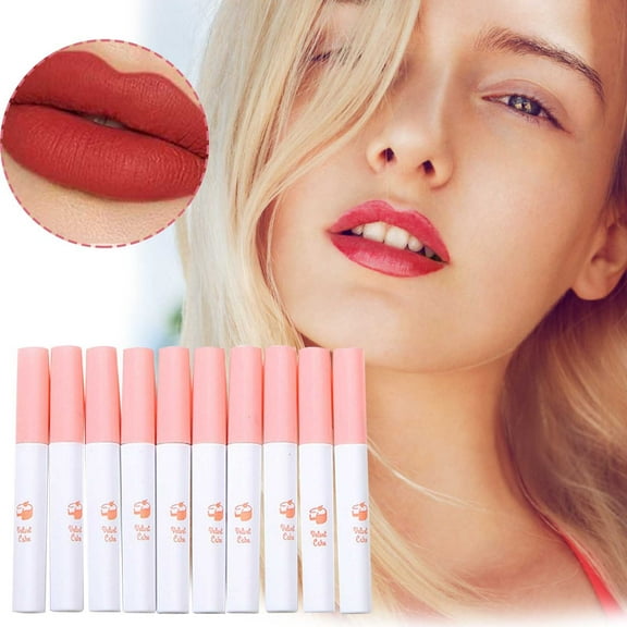 Mcolor 10 Pc Lip Gloss Collection, Matte Lip Glosses for Women and Girls, Long Lasting Lip Gloss Set with Rich Varied Colors, Great Holiday and Birthday Gift