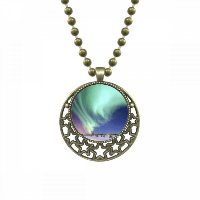 Aurora Arctique Étoile Pendentif Collier Chaîne de Lune Bijoux