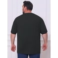 thumbnail image 3 of DARING DIVA Men's Big Tall Henley Shirts Button Down Short Sleeve T-Shirt 6XL Black, 3 of 7