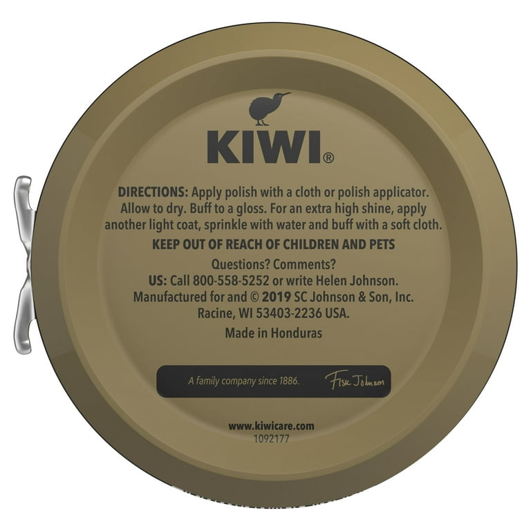 KIWI Classic Shoe Polish Black Nourishing and Water Protection 2.5 oz Metal Tin Walmart