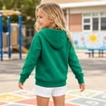 thumbnail image 5 of Resicozy Girls Zip Up Hoodie Sweatshirt Full Zipper Hoodies Jacket Y2K Fall Winter Fashion Solid Color Jackets with Pockets Green M, 5 of 6