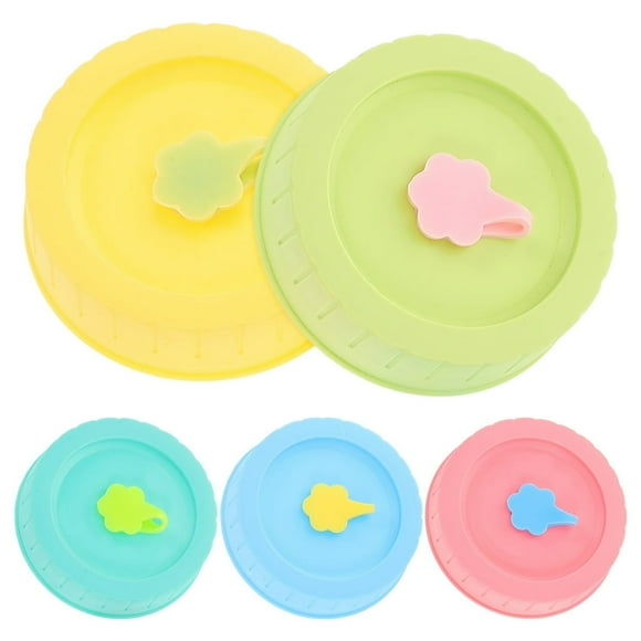 SUGARMOM 5 Pcs Mason Jar Straw Lids Lids for Cans Ball Canning Lids Mason Jar Lids Wide Mouth Lid