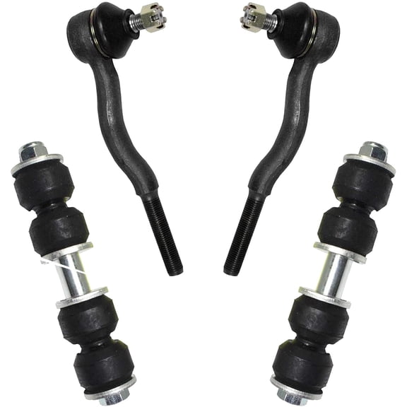 Detroit Axle - Front Sway Bar End Links, Outer Tie Rod Ends Replacement for 1981-1982 Toyota Cressida - 4pc Set