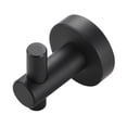 thumbnail image 2 of 4-Piece Wall-Mounted Bathroom Robe Hook with hidden mounting base in Black, 2 of 7