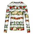 thumbnail image 4 of Mens Christmas T Shirts Long Sleeve Vintage Snowflake Graphic Pajamas Tee Basic Crew Neck Casual Slim Fit Fall Winter Family Xmas Gift Men T Shirts White XXXL, 4 of 5