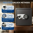 thumbnail image 5 of Safe Box,Blacksmith 1.5 Cuft Biometric Safe Lock Box with Fingerprint,Code and Keys Access,16 Gauge Solid Steel Heavy Duty Security Money Safe Lock Cabinet with Fireproof Document Bag,Black, 5 of 10