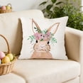 thumbnail image 4 of Nkmbld Easter Decorative Pillow Covers Easter Rabbits Patterns Throw Pillow Cases Decorative Cushion Covers for Sofa Couch Home Easter Decor, 4 of 8