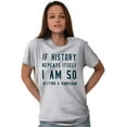 thumbnail image 3 of History Repeats Itself Dinosaur Pet Plus Size Crewneck Graphic Tee Shirt Brisco Brands 2X, 3 of 4