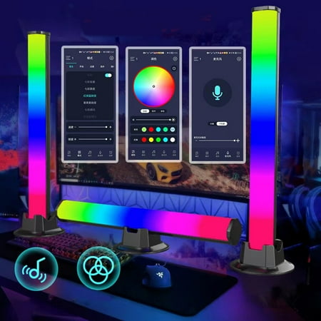 

Smart LED Light Strip with Scene Mode RGB Light Strip with App Smart Light Strip for Room Movie PC TV Game Setup Room LED Light Strip/2PCS