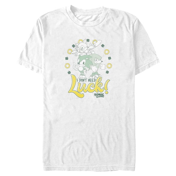 Mens Sonic the Hedgehog Team I Don't Need Luck T Shirt