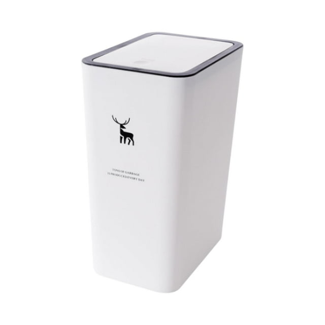 Cubo de Basura Sunnimix Rectangular con tapa blanco