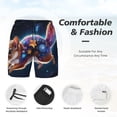 thumbnail image 3 of Fuzoiu Colorful Star River Squirrel Print Men's Swim Shorts,Quick-Dry Double-Layer Swim Trunks,Board Trunks,Beach Shorts Swimwear Bathing Suits-3X-Large, 3 of 6