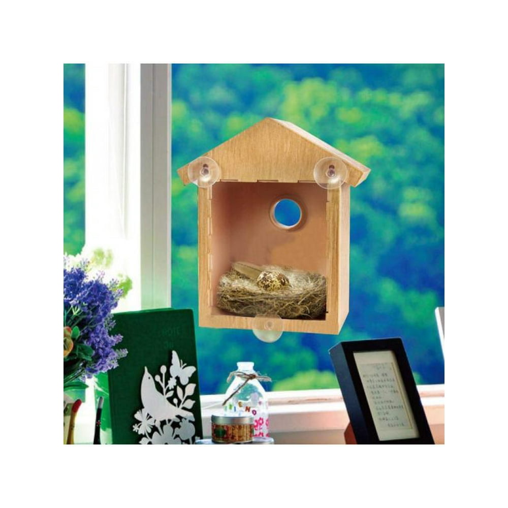 Outdoor Bird Nest With Suction Cup Garden Home Window Decoration