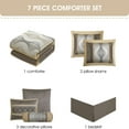 thumbnail image 3 of Nanshing Kath 7 Piece Comforter Set, King, Grey Gold, 3 of 4