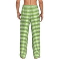 thumbnail image 3 of Daiia Green Gingham Men's Sleep Pant with Pockets and Drawstring,Pajama Pants-Medium, 3 of 9