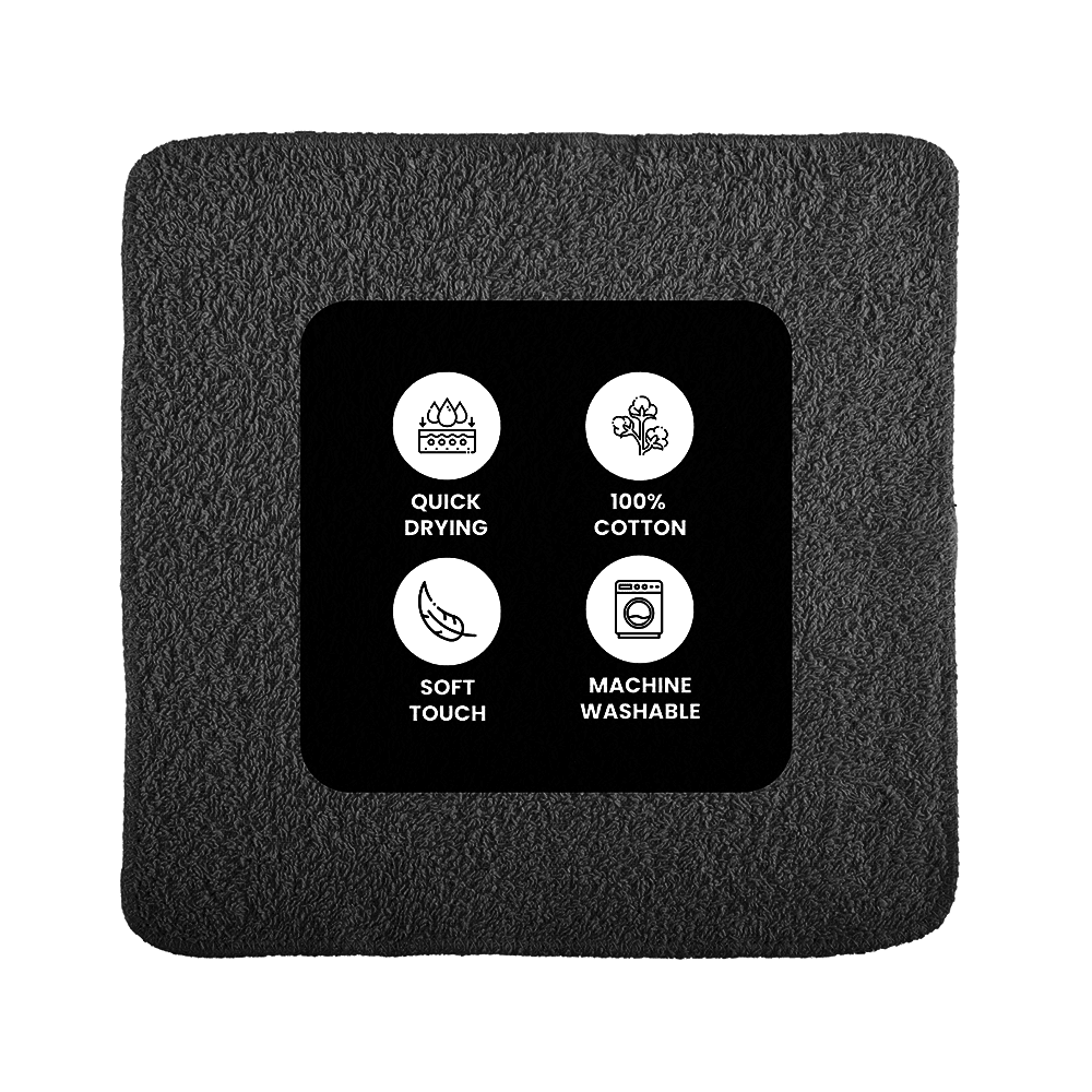 Mainstays 18-Piece 100% Cotton Washcloth Bundle, Greystone